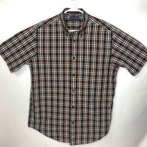 Grant Thomas Plaid Men’s Short Sleeve Button Shirt